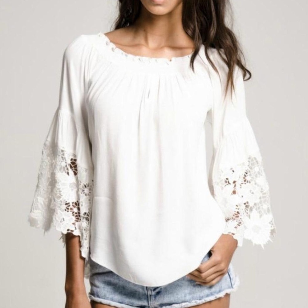 Muche Muchette Off Shoulder Wide Sleeve Top